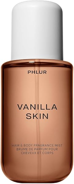 PHLUR Vanilla Skin Body Mist, 8 Fl Oz - Hair and Body Perfume for Women | Vanilla Perfume Body Spray with Pink Pepper, Cashme