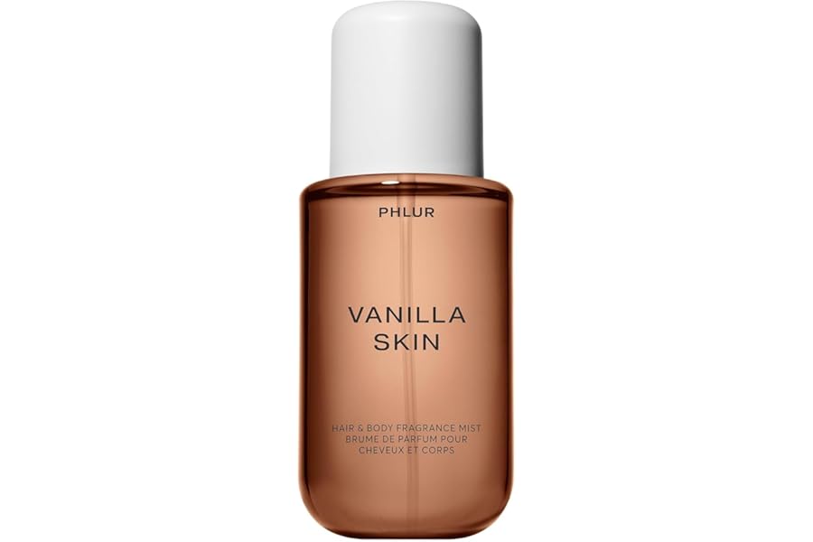 PHLUR Vanilla Skin Body Mist, 8 Fl Oz - Hair and Body Perfume for Women, Vanilla Perfume Body Spray with Pink Pepper, Cashmere Wood & Sandalwood Fragrance
