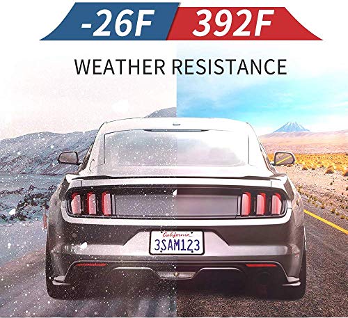 Aujen Silicone License Plate Frame, 2 PCS License Plate Holder, Universal American Auto Black License Plate Frame Rust-Proof, Rattle-Proof, Weather-Proof - Thumbnail 5