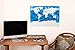 Scratch Off World Map By Trip Fix: Personalized Travel Poster, Blue And Silver Colored, Detailed And Educational Adventure Tracker, Divided USA States, Unique Gift, Home Decor, Geography Teacher Tool