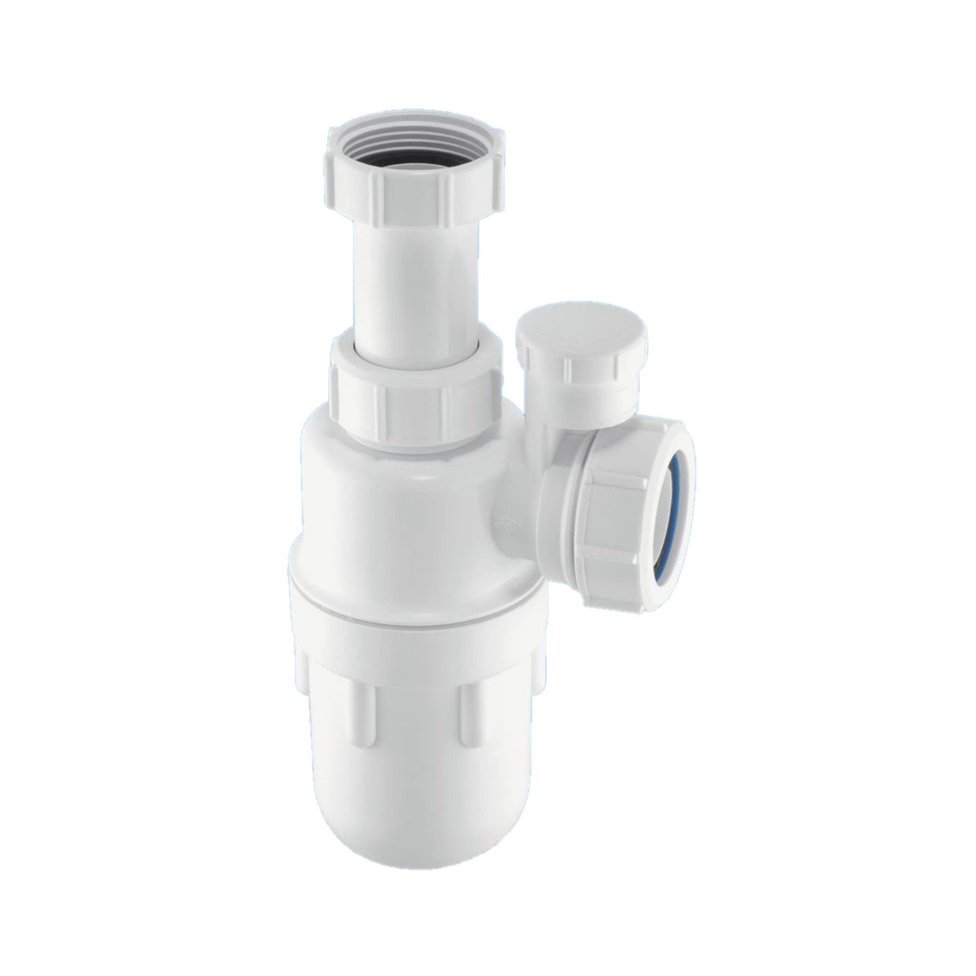 McAlpine A10AV Anti-Syphon Adjustable Inlet Bottle Trap - White