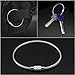 Cable Key Rings,20Pcs Wire Keychains, Key Ring 2.0mm Cable Loops 6 inches Stainless Steel Gear for Hanging Luggage Tag, Keyrings, ID Tag Keepers.