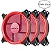 upHere 120mm Red Case Fan 120mm LED Silent Fan for Computer Cases,PWM Fans,CPU Coolers, and Radiators Ultra Quiet, Premium Edition,4 Pin 3 Pack/R12CM4-3