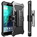 Google Pixel XL Case, i-Blason Transformer [Kickstand] Google Pixel XL 5.5 inch 2016 Release [Heavy Duty] [Dual Layer] Combo Holster Cover case with [Locking Belt Swivel Clip] (Black)