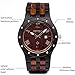 BEWELL W109A Men's Wooden Watch Quartz Analog Movement Date Wristwatch for Men (ZS- Red and Black (no Small dials))