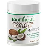 Biofinest Coconut Oil Hair Mask - with 100% Organic Shea Butter, Rosehip, Vitamin E- Deep Conditioner for Dry/ Damaged/ Color Treated Hair (250g)