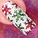 Whats Up Nails - Snowfall Vinyl Stencils for Christmas Nail Art Design (1 Sheet, 12 Stencils)