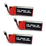 3pcs Genuine 30C 3.7V 500mAh Rechargeable Lipo Batteries for Cheerwing CW4 U42W U45 U45W RC Drone