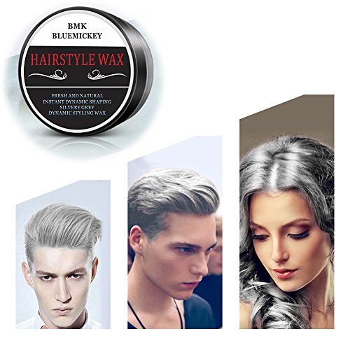BMK Silver Gray Color Hair Wax Temporary Silver Ash Wax Hairstyle Hair BMK Silver Gray Color Hair Wax Temporary Silver Ash Wax Hairstyle Hair