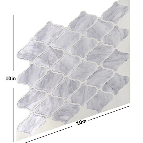 Vamos Tile Premium Anti Mold Peel and Stick Tile Backsplash,Self Adhesive Wall Tiles for Kitchen & Bathroom-10" x 10"(6 Sheets)