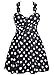 COCOPEAR Women Elegant Crossover One Piece Swimdress Floral Skirted Swimsuit(FBA),Polka Dot Black,2XL/14-16