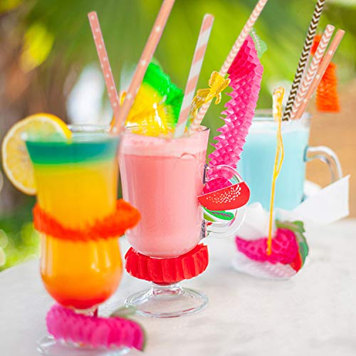 image for HYRIXDIRECT 200 Pack Paper Straws -Biodegradable Environment-friendly 