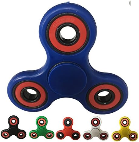 Fidget Spinner Toy Stress Reducer Ceramic Bearing - Perfect For ADD, ADHD, Anxiety, and Autism Adult Children (Blue)