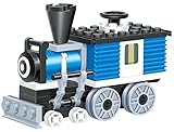 Mini Train - 59 pcs building blocks steam single window cabin armoured engine locomotive railway train set that will keep fun traveller excited longer - a gift for 6+ children, compatible parts