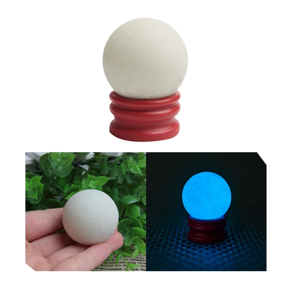 Photo 1 of Comimark 1PCS 65g Rare !InGlow in The DarkIn Quartz Crystal Sphere Ball - Blue Luminous! + Stand, LY1507