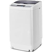 Giantex Full-Automatic Washing Machine Portable Compact 1.34 Cu.ft Laundry Washer Spin with Drain Pump, 10 programs 8 Water Level Selections with LED Display 9.92 Lbs Capacity