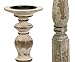 IMAX 5544-5 Kanan Wood Candleholders [Set of 5] - Mango Wood, Iron, Distressed Finish - Candle Stand for 3 in. Pillar Candles. Home Decor Accent