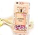 iPhone 6/6S Plus Case,Goodaa LED Flash Incoming Call Blink Flashlight Cover Dynamic Bling Liquid Glitter Perfume Bottle Soft TPU Case For iPhone 6/6S Plus(Rose)