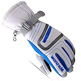 Meiyiu Winter Warm Gloves Waterproof Windproof Snow Ski Gloves White M