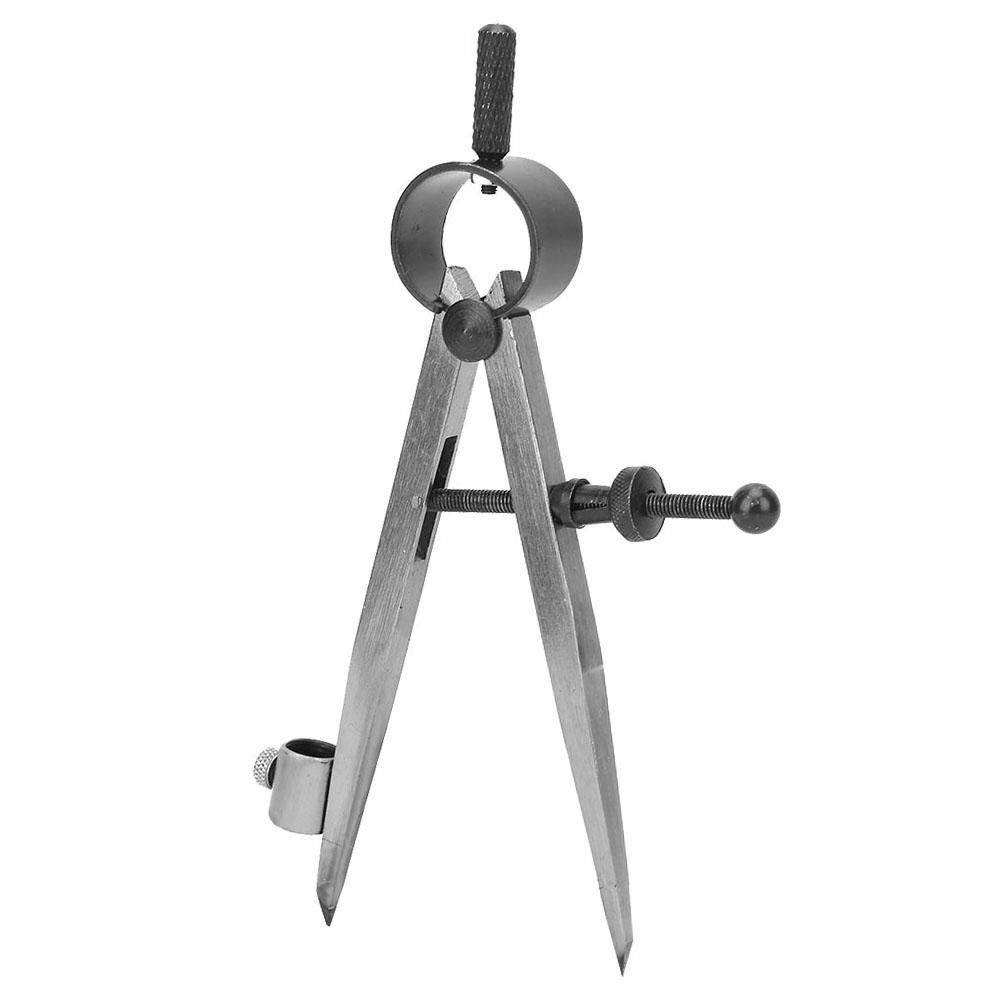 Wing Divider, Adjustable&Lockable Precision Spring Divider Caliper Compass with Pen Holder Craft Rotating Tool(100mm)