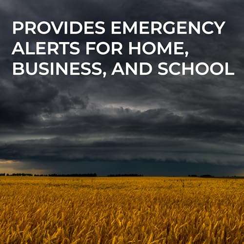 Midland - WR120B - NOAA Emergency Weather Alert Radio - Localized Programming, Trilingual Display, 60+ Emergency Alerts, Alarm, Selectable Alert Tone