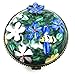 Kelvin Chen Enameled Postage Stamp Dispenser - Floral with 3-D Flowers and Bumble Bee, 2.25 Round