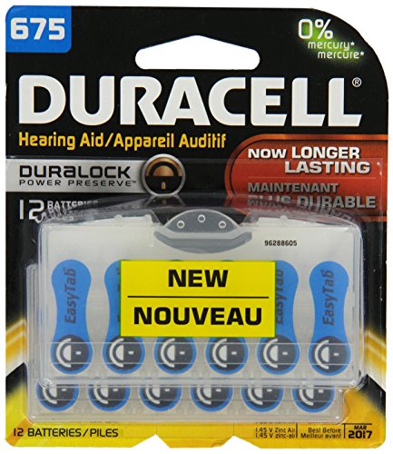 Duracell Hearing Aid Batteries Size 675 - 12 Count
