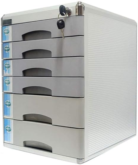 Archivador De Escritorio, Archivador Grande De 6 Cajones con Etiqueta