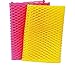 Innovative Dish Washing Net Cloths / Scourer - 100% Odor Free / Quick Dry - No More Sponges with Mildew Smell - Perfect Scrubber for Washing Dishes - 11 by 11 inches - 2PCS - Pink/Yellow primary