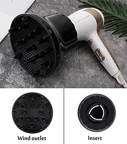 Hair Diffuser, Yebeauty Hair Diffuser Attachment, Hair Dryer Diffuser Professional Salon Tool for Fine Thick Curly Frizzy and Wavy Hair Suitable for 1.7-inch to 2.6-inch Blow Dry
