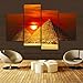 H.COZY Egyptian Pyramids Print in the on canvas. than an oil painting poster or placard ANCIENT EGYPTIAN ALI GIZA PYRAMIDS poster historic beautiful landmark 32X24 inch nyjzd104(No frame)