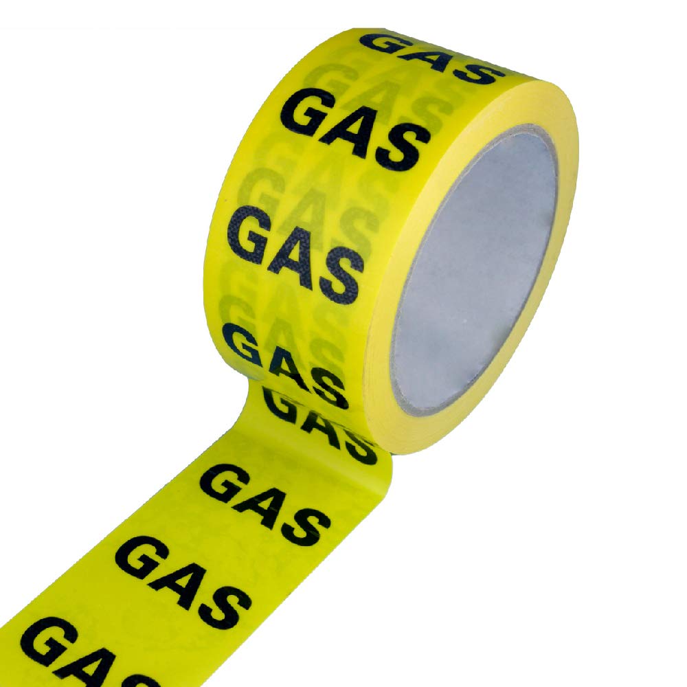 Arctic Hayes 662030 "Gas" 33m ID Tape, Black/Yellow, 50mm x 33m