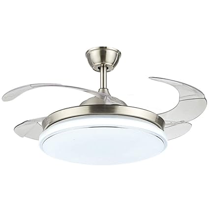 Lighting Groups Invisible Ceiling Fan With Led Light Modern Ultra Thin Fan Chandelier For Home With Remote Control Ceiling Light Fixtures With Fan