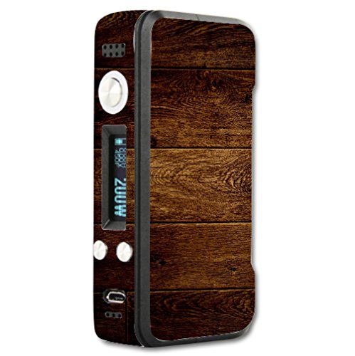 HCigar VT200 Vape E-Cig Mod Box Vinyl DECAL STICKER Skin Wrap/Dark Brown Wood Color Background