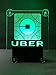 NEW Remote Control UBER NEW LOGO Car window LED sign with no cord- multicolor light,rechargeable batteries. (UBER NEW LOGO)
