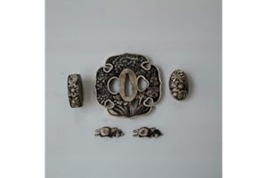 Japanese Samurai Sword KOSHIRAE–TSUBA FUCHI KASHIRA MENUKI Antique Copper 01-20