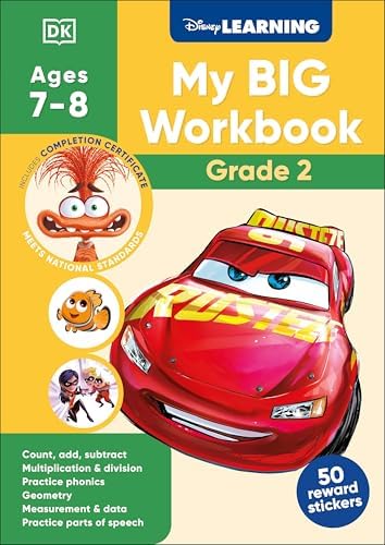 Disney Learning Big Workbook Grade 1: Math & English Workbook for