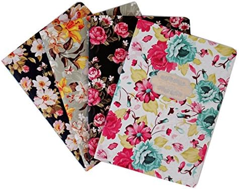 BEYLLEY™ 4 Pack Vingent Floral Notebook Journal, 7.08 X 5.1 Inches, 56 Blank Pages(Small)