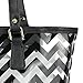 Clear Tote Bags with Full Chevron Stripe Shoulder Handbag with Interior Pocket