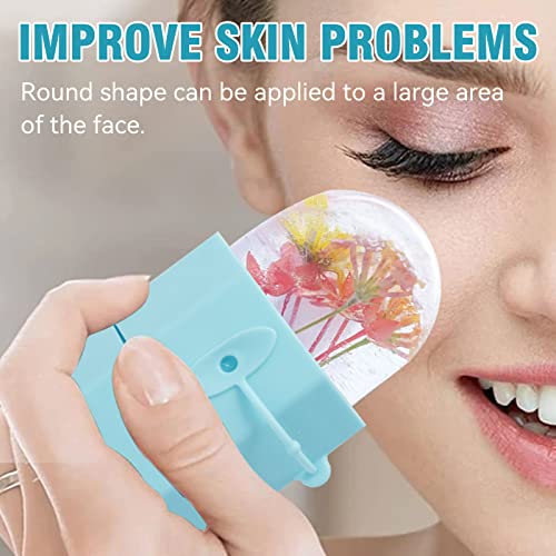 Ice Mold for Face, 2 Shapes Design Ice Roller for Face and Eyes, Silicone Material, Reusable Facial Ice Roller for Tighten Skin, De-Puff Eye, Remove Fine Lines