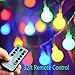 Colored Led Globe String Lights - 100 Mini LED Christmas Lights 8 Modes Remote Control Waterproof Plug in For Indoor Outdoor Home Garden Patio Party Holiday Decoration (44Ft )