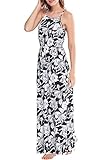 Kranda Ladies Summer Bohemian Halter Sleeveless Chevron Maxi Dress