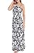 Kranda Ladies Summer Bohemian Halter Sleeveless Chevron Maxi Dress
