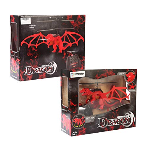 YARMOSHI Flying Dragon with Remote Control. Wings Realistically Flap While in Flight. Robotic, Fantasy Play. Easy to Use Fun Gift for Boys and Girls Kids Age 6+