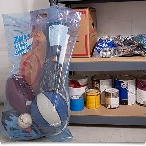 Ziploc Stand and Fill Big Bags, XL Big Bags, 4 Count (Pack of 2