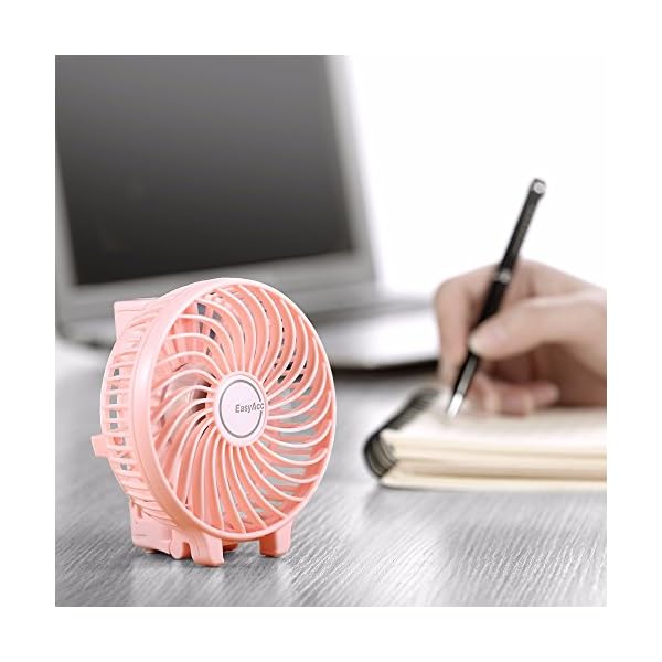 EasyAcc Handheld Electric USB Fans Mini Portable Outdoor Fan with Rechargeable Battery Foldable Handle Desktop for Home…