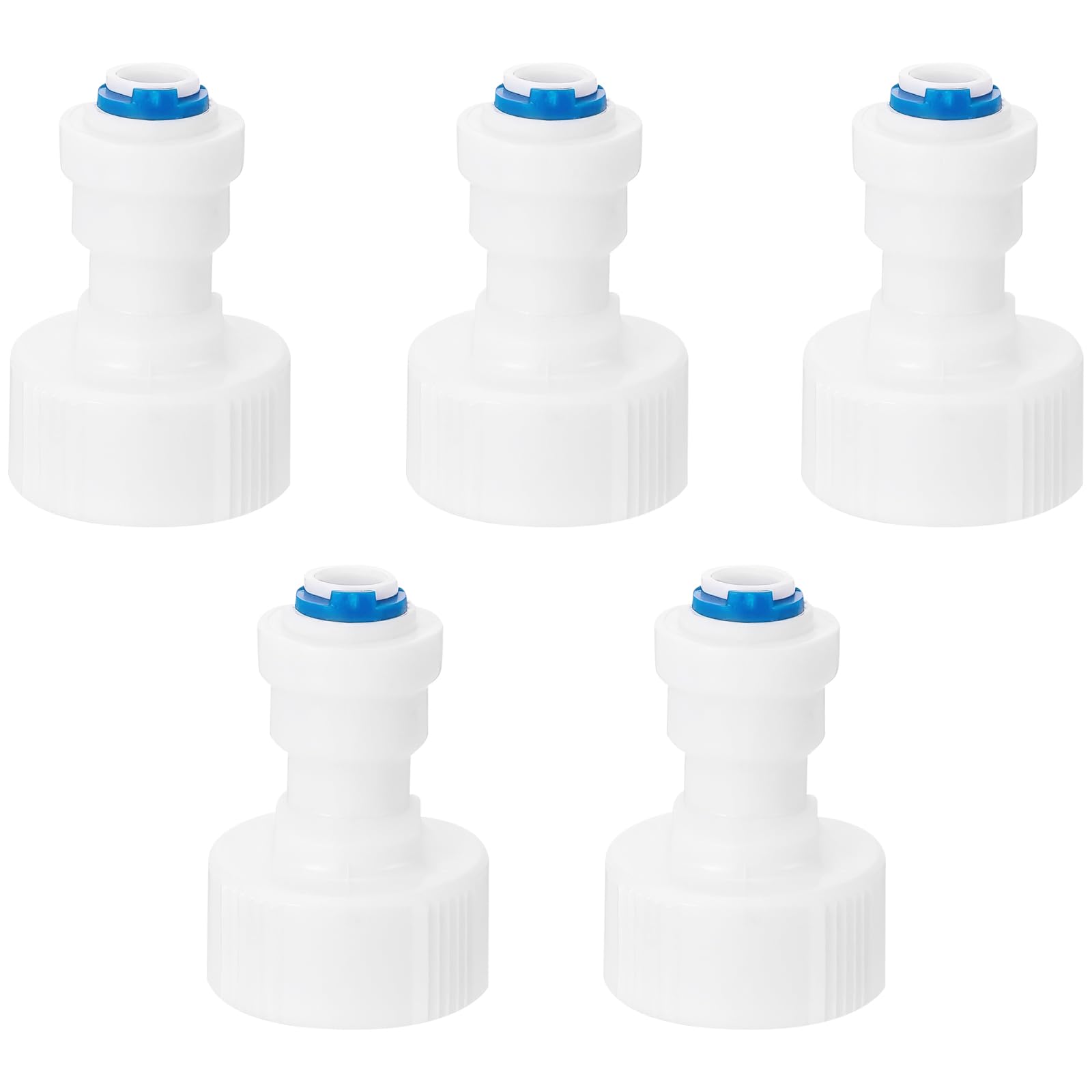 Pxyelec Plastic Female 24mm Female to 6.6mm OD Tube Quick Connector Fitting, Push Fit Plumbing Fittings for RO Water Filter Pack of 5