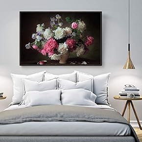Floating Framed Canvas Wall Art for Living Room, Bedroom Still Life Canvas Prints for Home Decoration Ready to Hang - 16x24 inches