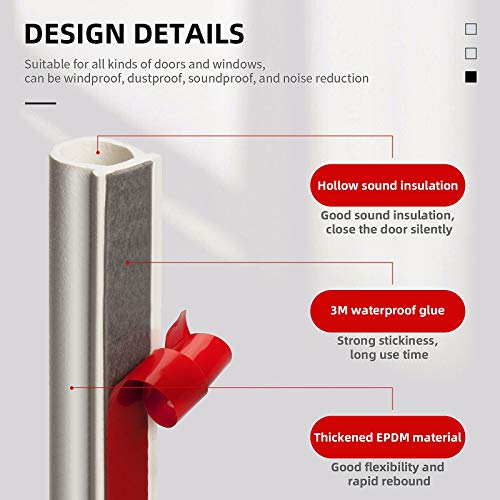 SZZSAF Weather Stripping Seal Strip for Doors/Windows, SelfAdhesive