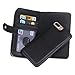Egrace iPhone 7 Plus Wallet Case, iPhone 8 Plus Purse Case, Magnetic Detachable Zipper Case with Strap and Card Slot for iPhone 7 Plus 5.5 Inch (Black)